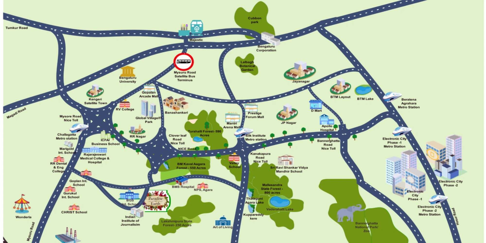 Urbanrise Paradise On Earth Kanakapura Road Location Map Urbanrise Paradise On Earth Kanakapura Road Location Map